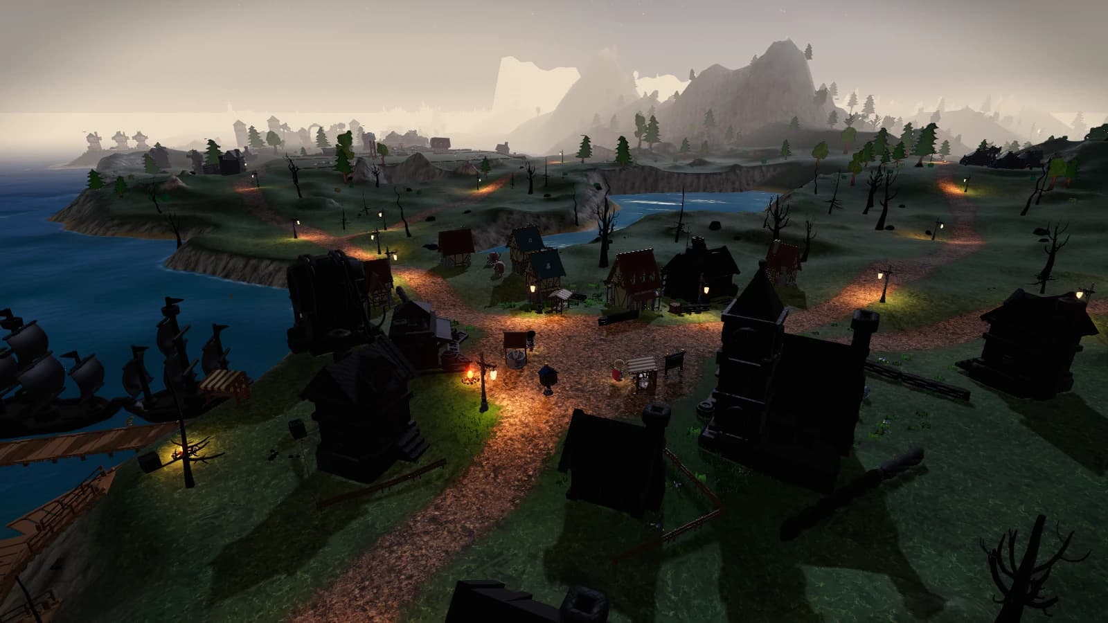 Wickharbor in The Galecrest, captured in the game